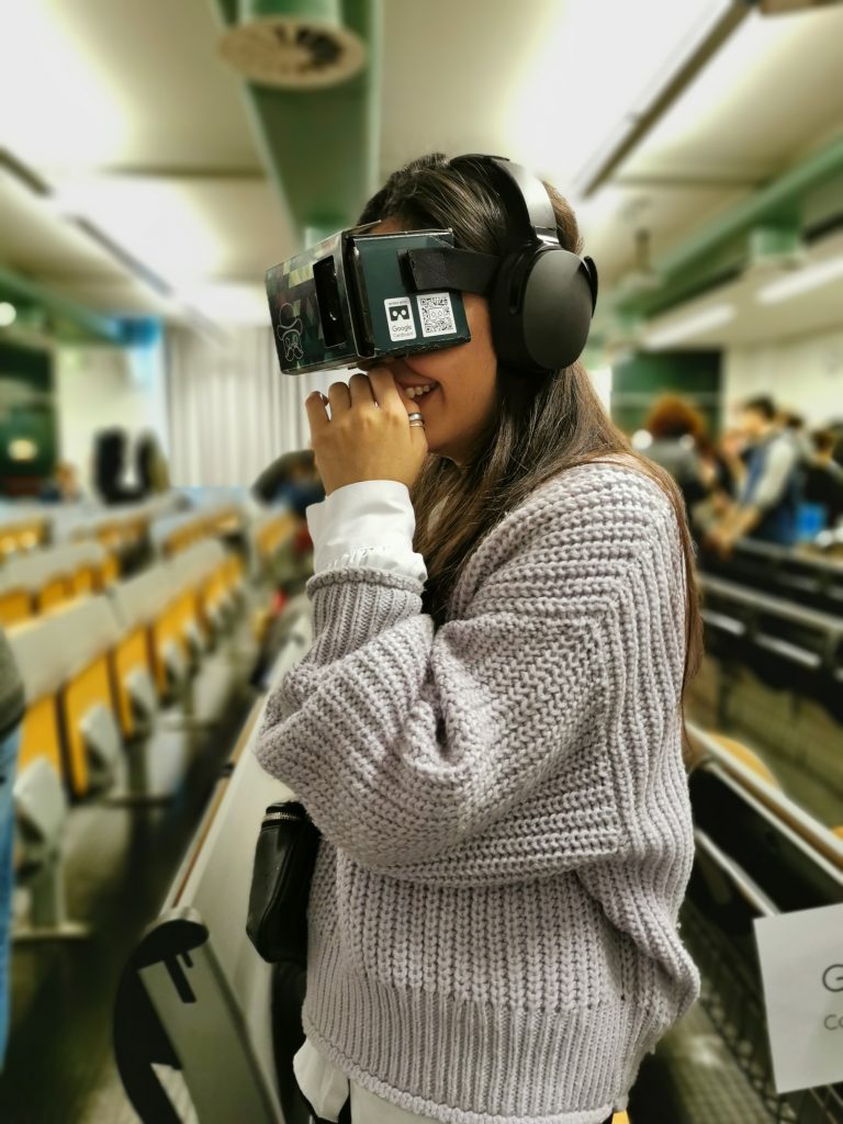 A student at the Demo Madness